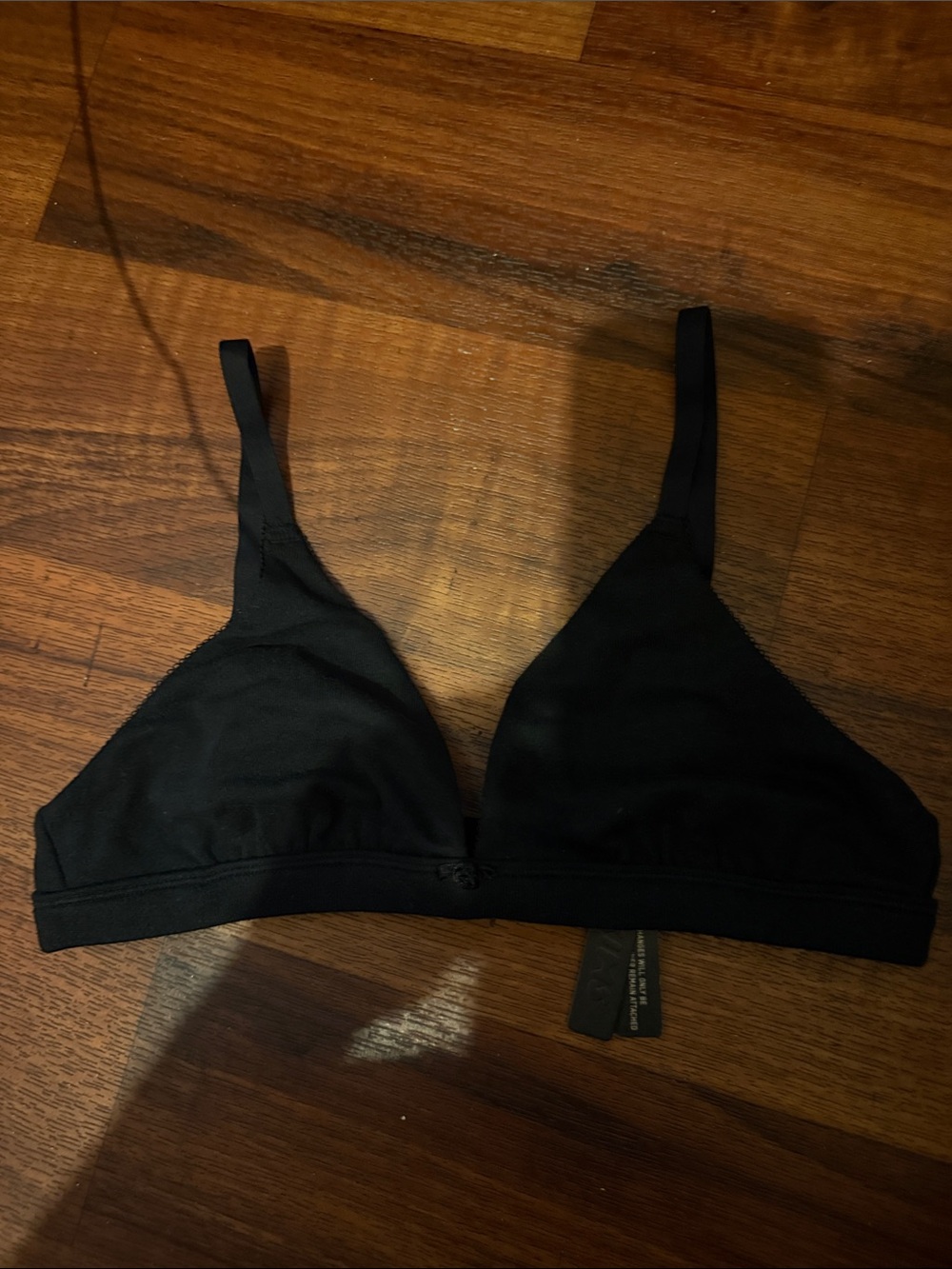 SKIMS Black Wireless Triangle Bralette
